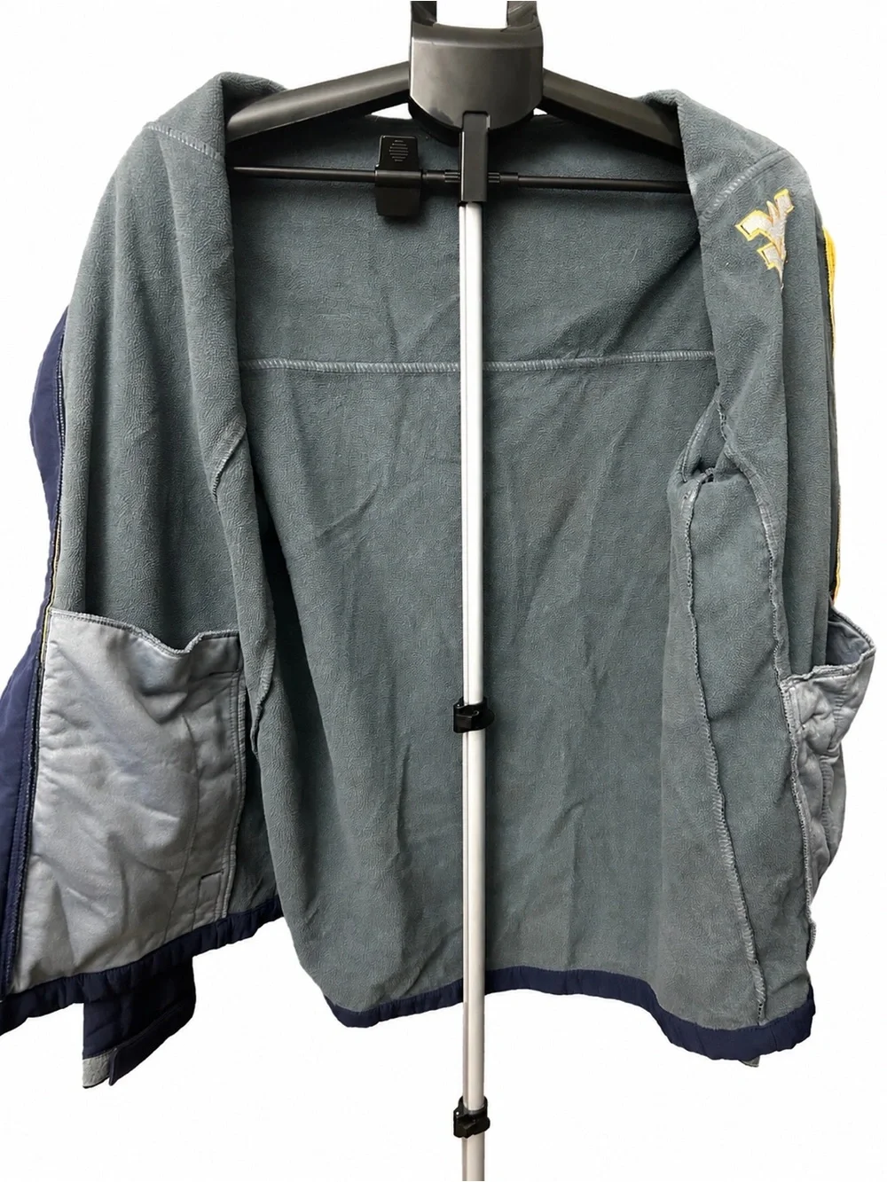 Navy Lightweight Jacket with Yellow Zip and Embroidered Chest Logo